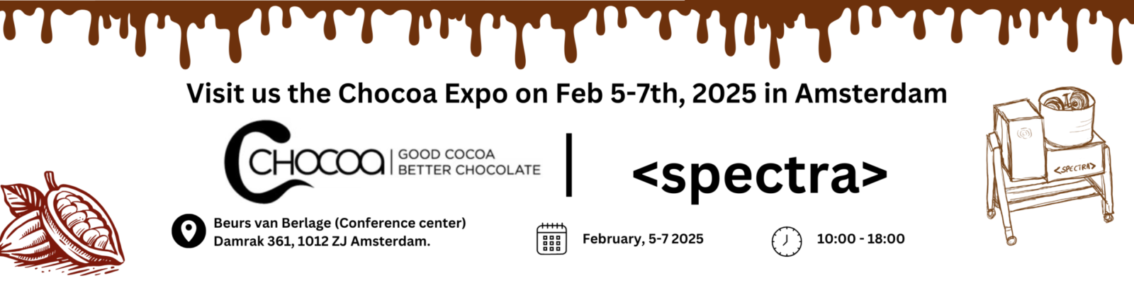 Cocoa Trade Fair 2025. Join with Spectra melangers in Amsterdam, Netherlands